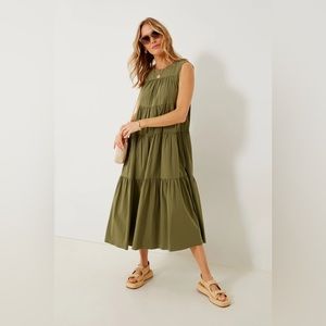 Pomander Place Army Green Carmen Dress SzM